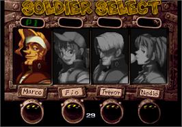 Select Screen for Metal Slug 4.