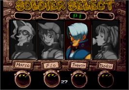 Select Screen for Metal Slug 4 Plus.