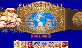 Select Screen for Muscle Bomber: The Body Explosion.