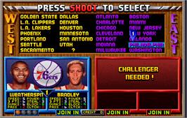 Select Screen for NBA Jam TE.