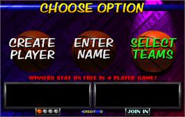 Select Screen for NBA Maximum Hangtime.