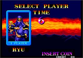 Select Screen for Ninja Commando.