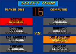 Select Screen for Relief Pitcher.