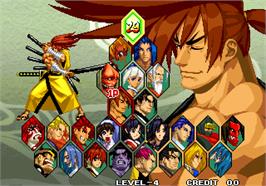 Select Screen for Samurai Shodown V / Samurai Spirits Zero.