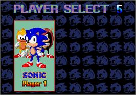 Select Screen for SegaSonic The Hedgehog.