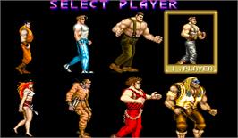 Select Screen for Street Smart / Final Fight.