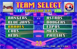 Select Screen for Super Major League.