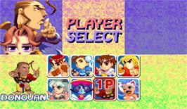 Select Screen for Super Puzzle Fighter II X.