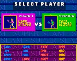 Select Screen for Super Slam.