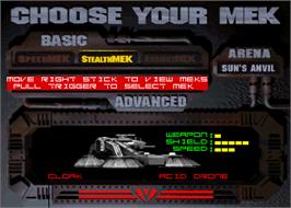 Select Screen for T-MEK.
