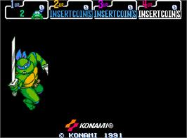 Select Screen for Teenage Mutant Ninja Turtles - Turtles in Time.
