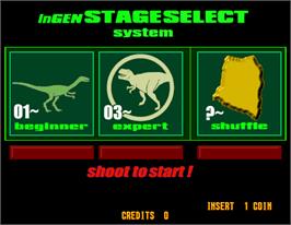 Select Screen for The Lost World.