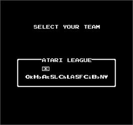 Select Screen for Vs. Atari R.B.I. Baseball.