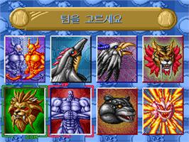 Select Screen for Wonder League Star - Sok-Magicball Fighting.