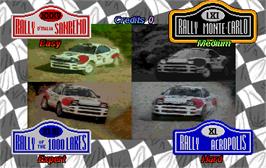 Select Screen for World Rally.