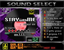 Select Screen for beatmania CORE REMIX.