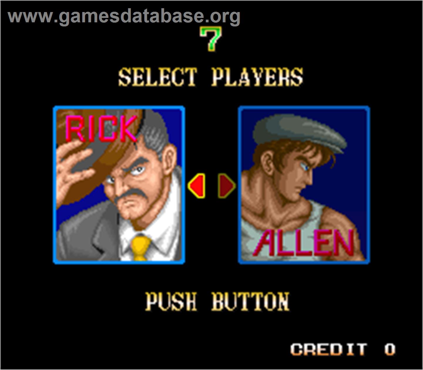 64th. Street - A Detective Story - Arcade - Artwork - Select Screen
