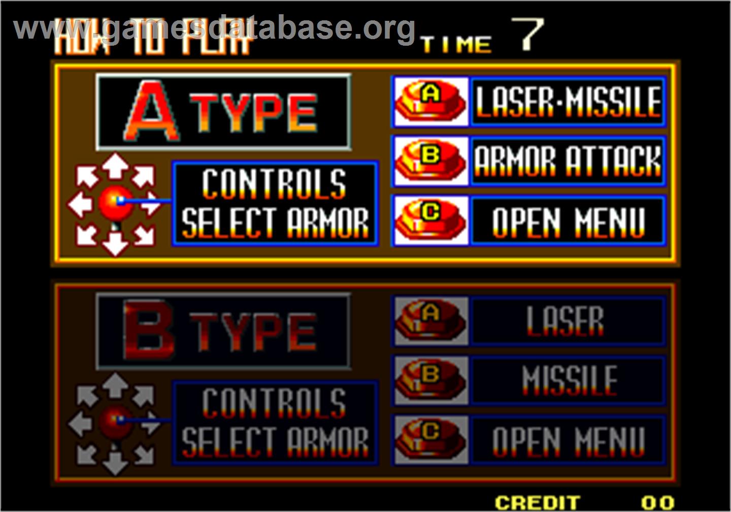 Alpha Mission II / ASO II - Last Guardian - Arcade - Artwork - Select Screen