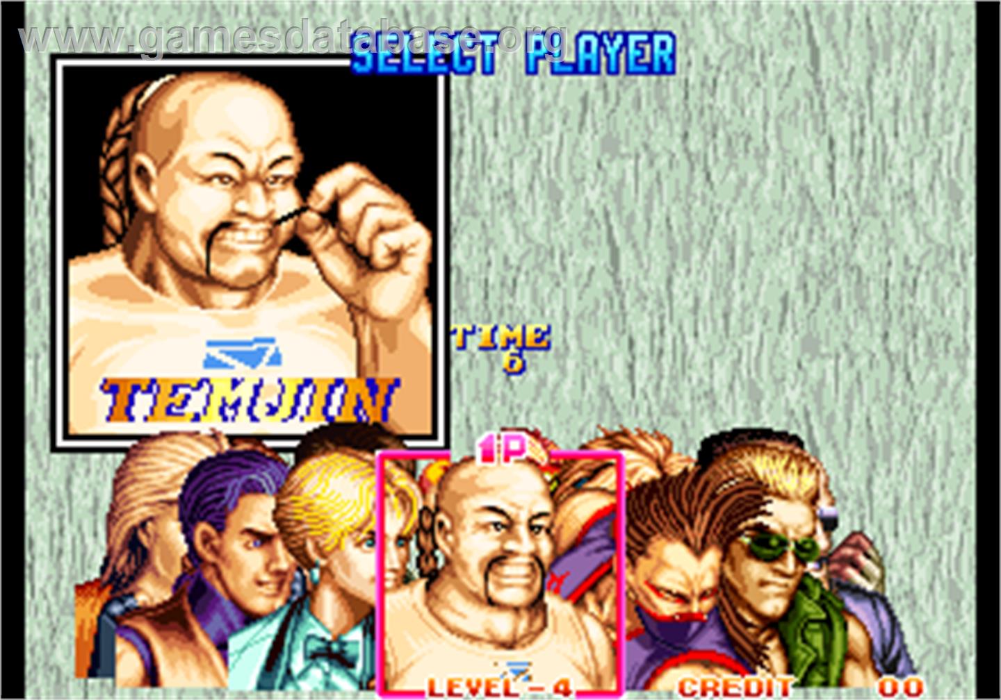 Art of Fighting 2 / Ryuuko no Ken 2 - Arcade - Artwork - Select Screen