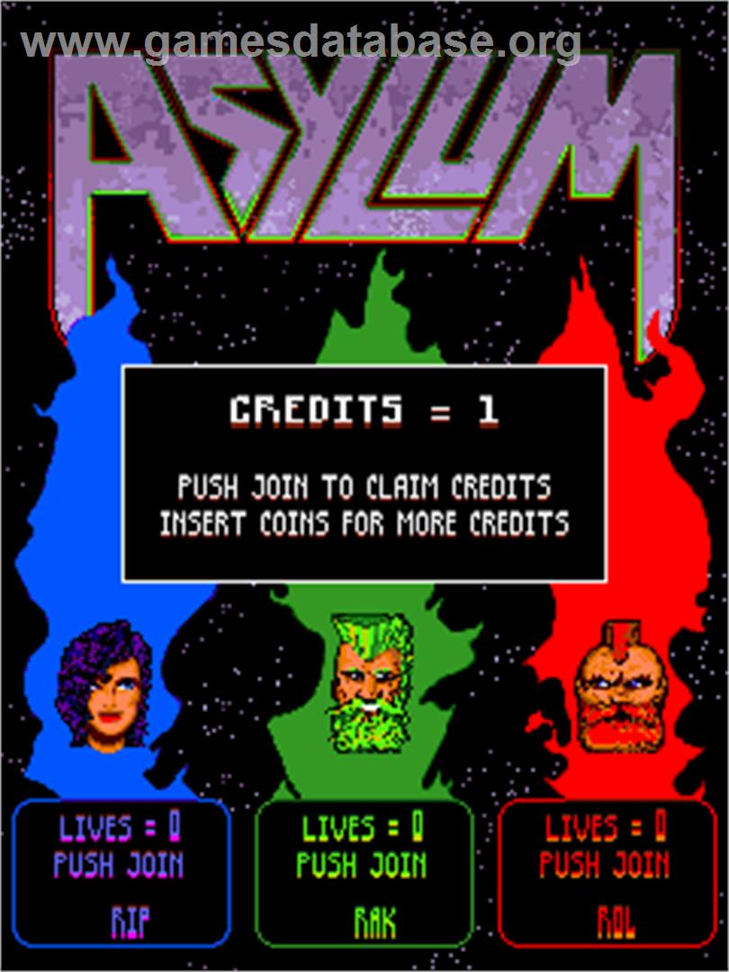 Asylum - Arcade - Artwork - Select Screen