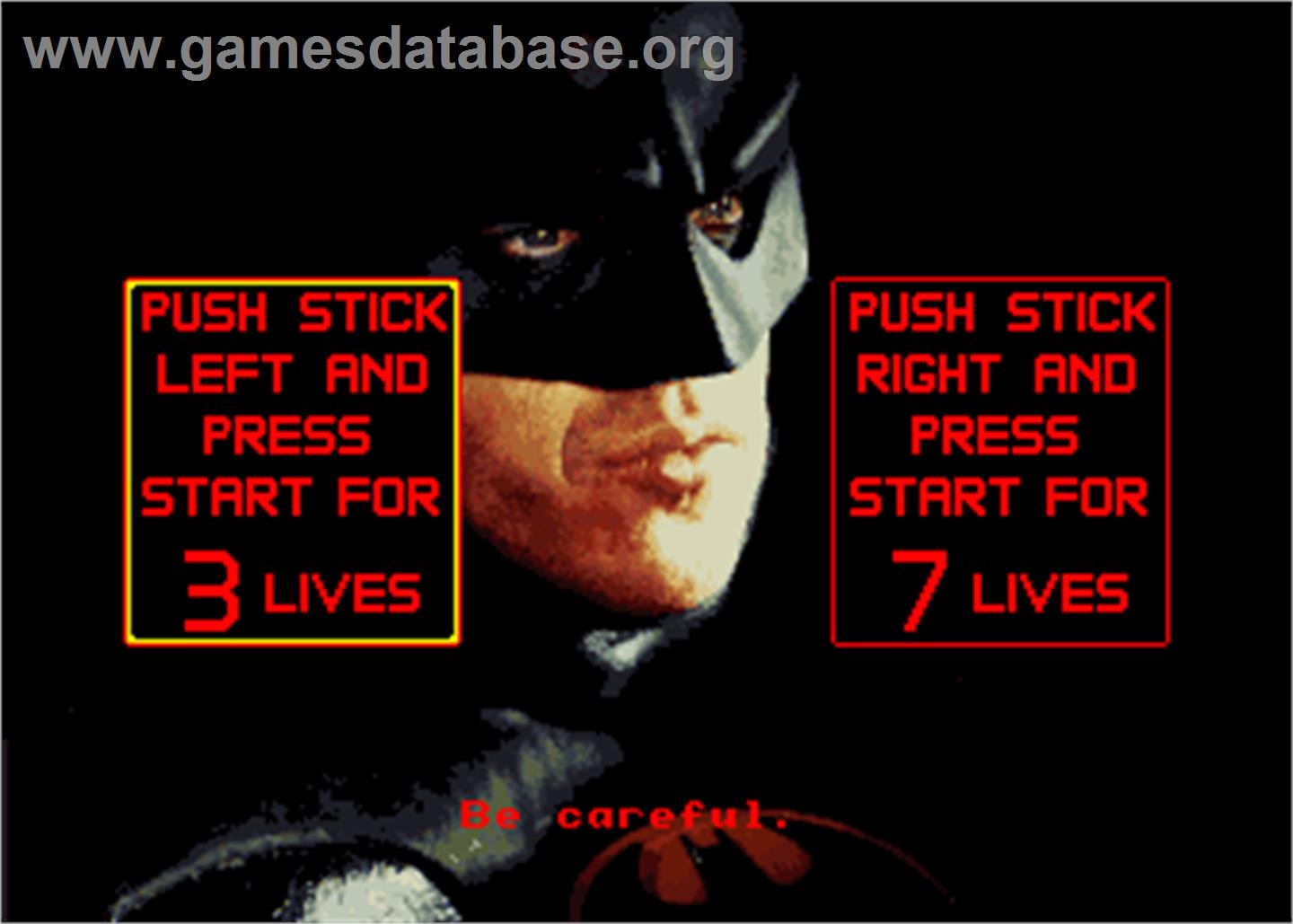 Batman - Arcade - Artwork - Select Screen