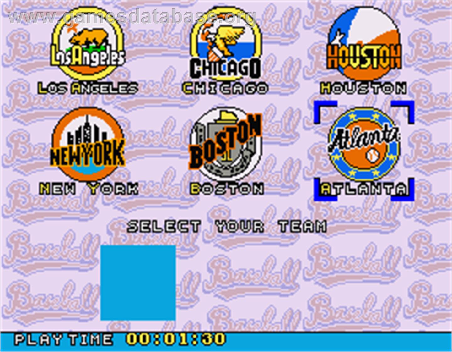 Bottom of the Ninth - Arcade - Artwork - Select Screen