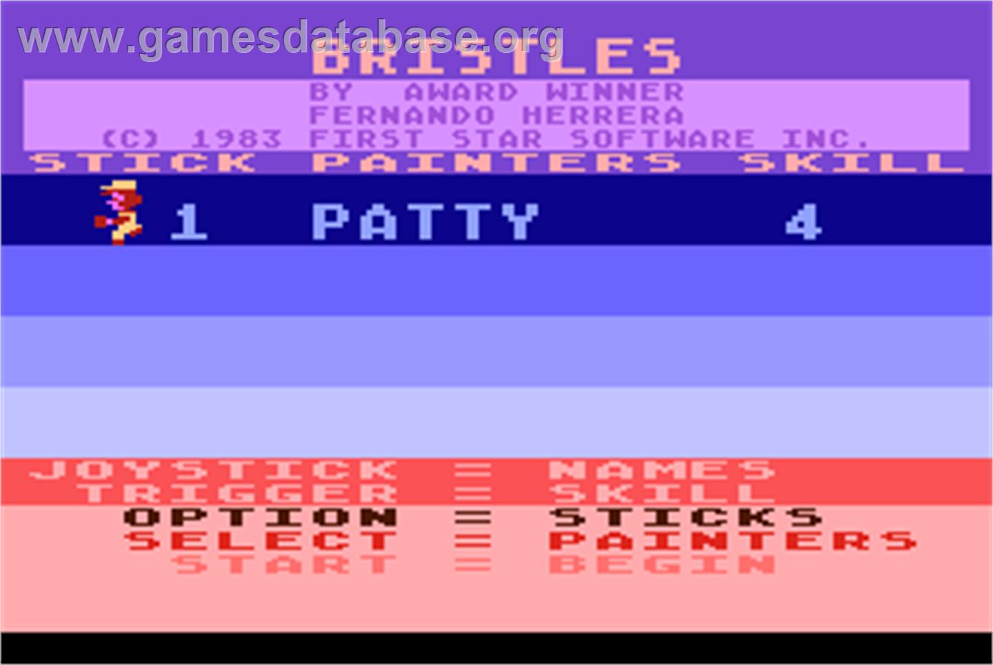 Bristles - Arcade - Artwork - Select Screen