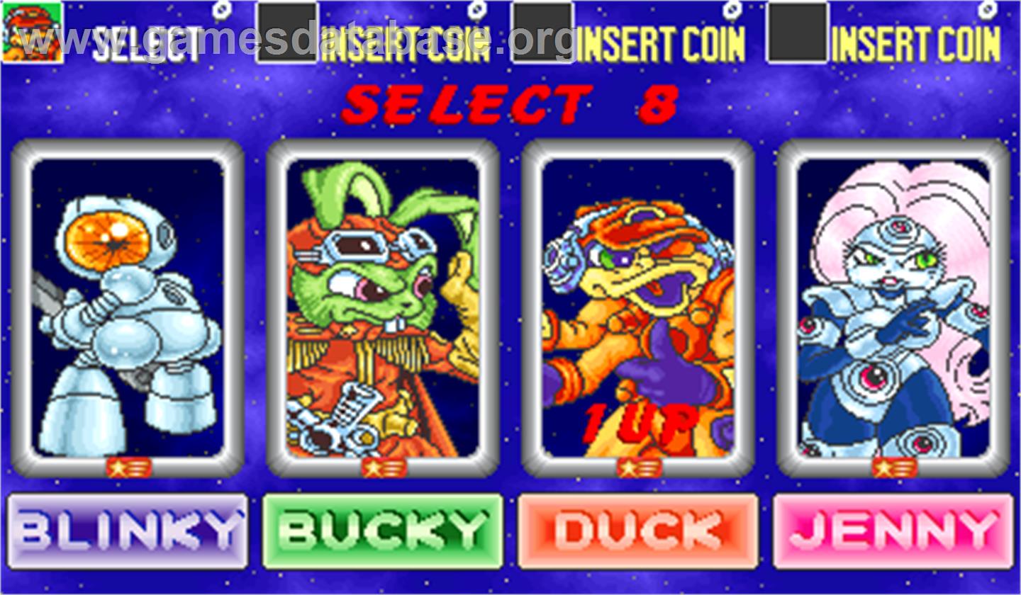 Bucky O'Hare - Arcade - Artwork - Select Screen
