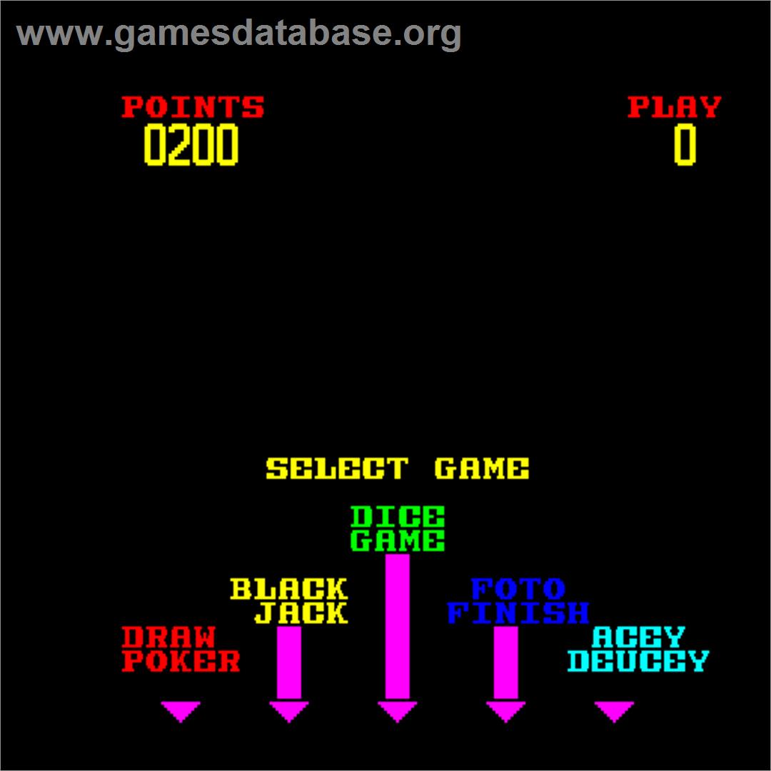 Casino Five - Arcade - Artwork - Select Screen