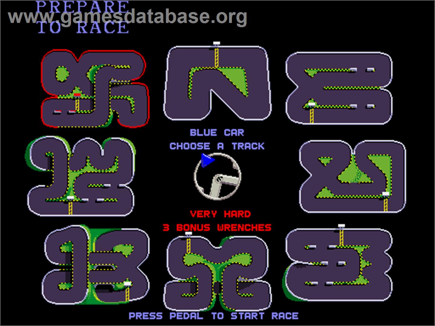 Championship Sprint - Arcade - Artwork - Select Screen