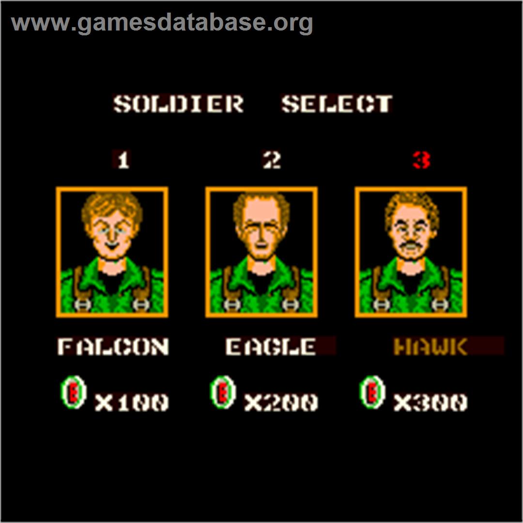 Combat Hawk - Arcade - Artwork - Select Screen