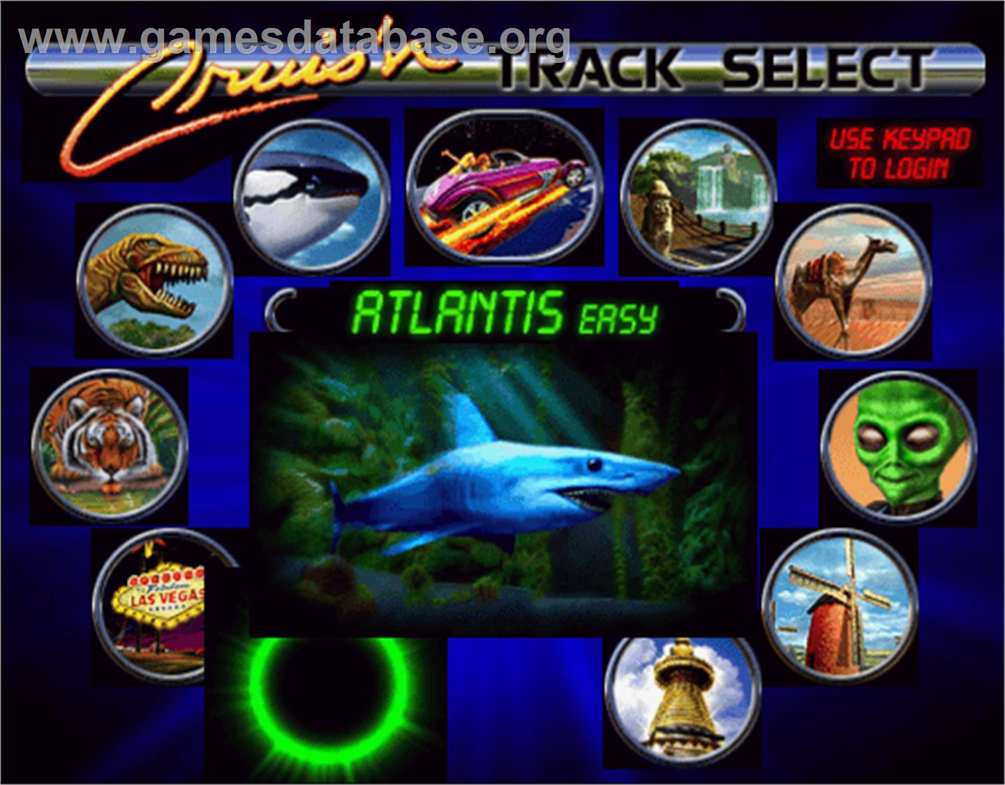 Cruis'n Exotica - Arcade - Artwork - Select Screen