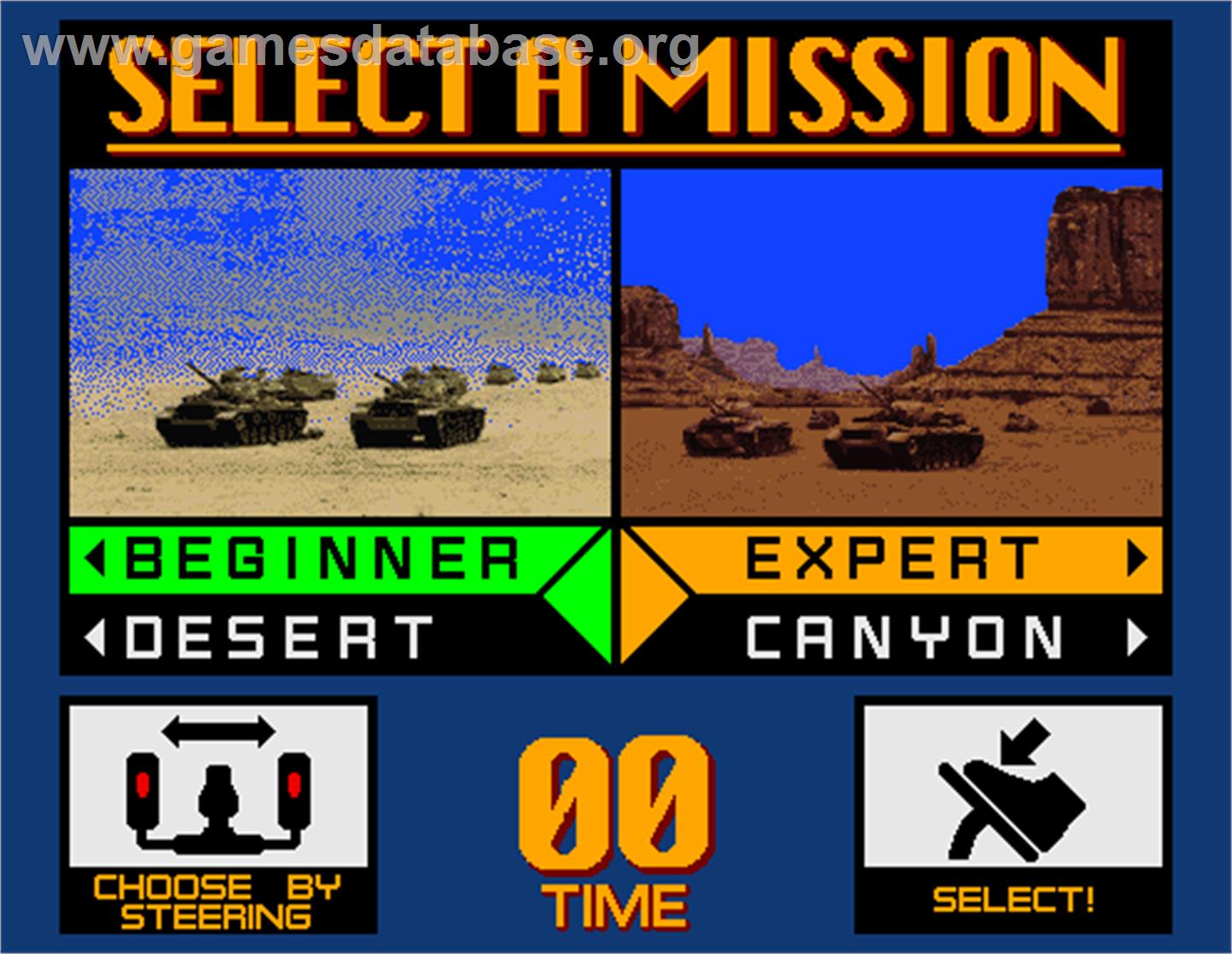 Desert Tank - Arcade - Artwork - Select Screen