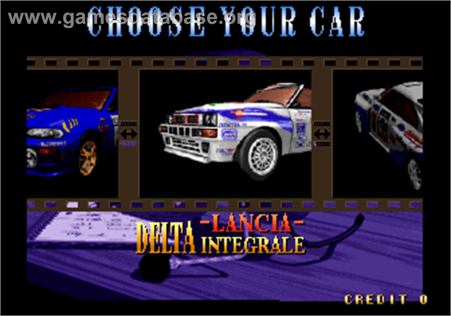 Drift Out '94 - The Hard Order - Arcade - Artwork - Select Screen