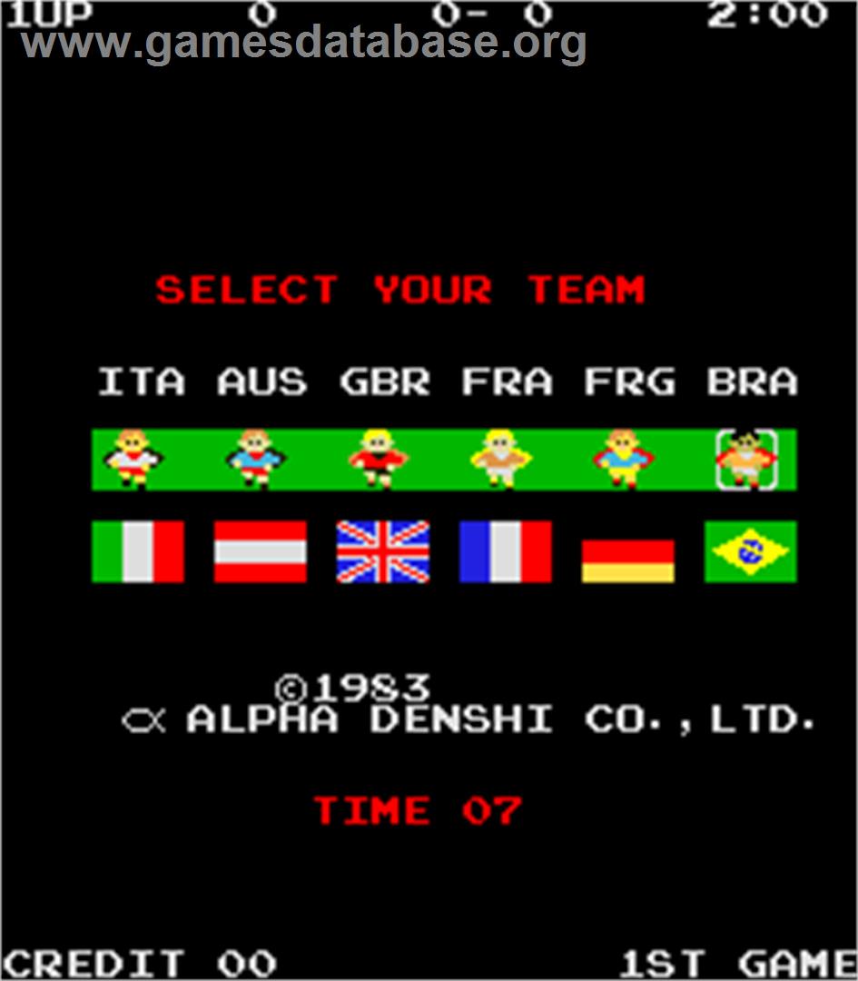 Exciting Soccer - Arcade - Artwork - Select Screen