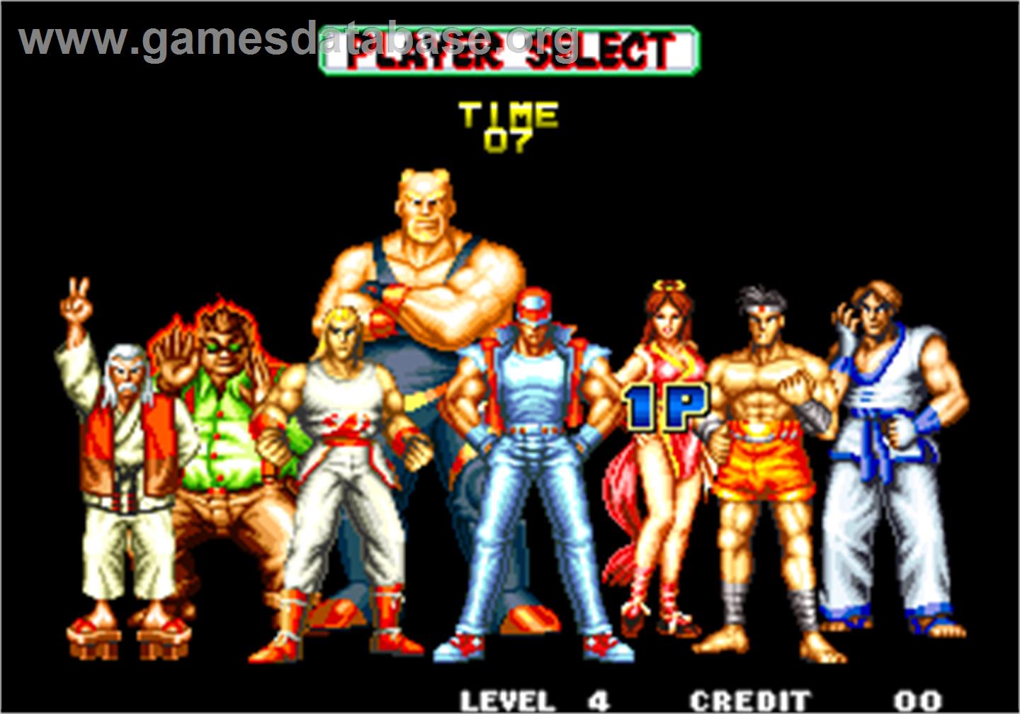 Fatal Fury 2 / Garou Densetsu 2 - arata-naru tatakai - Arcade - Artwork - Select Screen