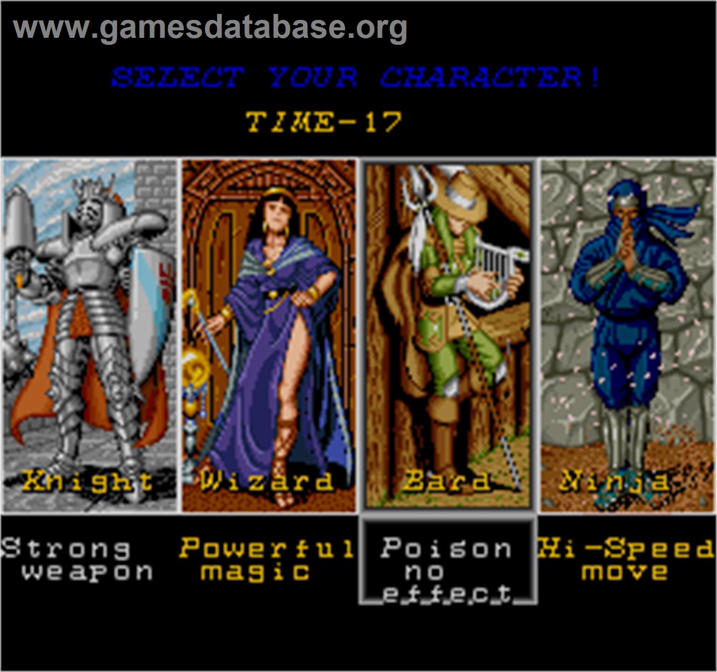 Gate of Doom - Arcade - Artwork - Select Screen