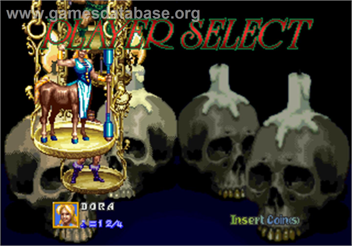 Golden Axe: The Revenge of Death Adder - Arcade - Artwork - Select Screen