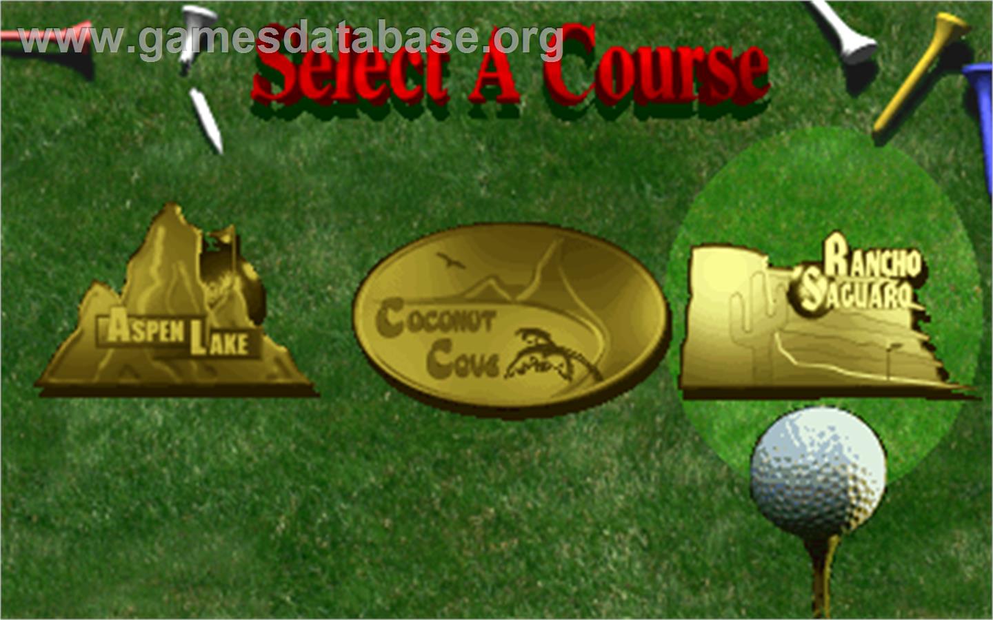 Golden Tee '99 - Arcade - Artwork - Select Screen