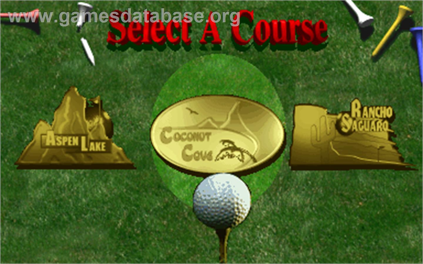 Golden Tee '99 Tournament - Arcade - Artwork - Select Screen