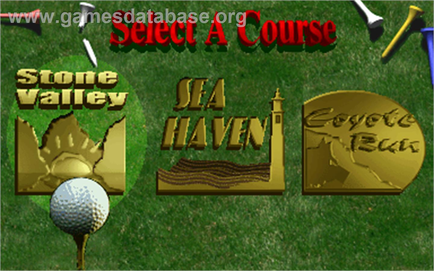 Golden Tee 2K Tournament - Arcade - Artwork - Select Screen