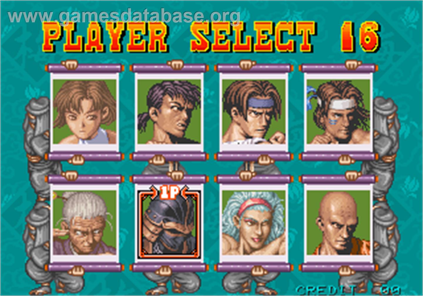 Gouketsuji Ichizoku - Arcade - Artwork - Select Screen