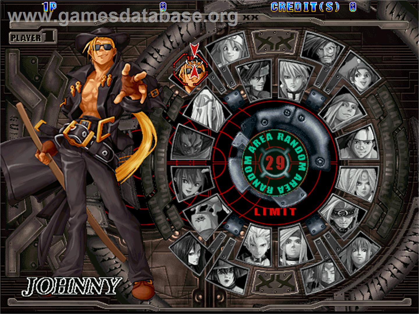 Guilty Gear XX - Arcade - Artwork - Select Screen