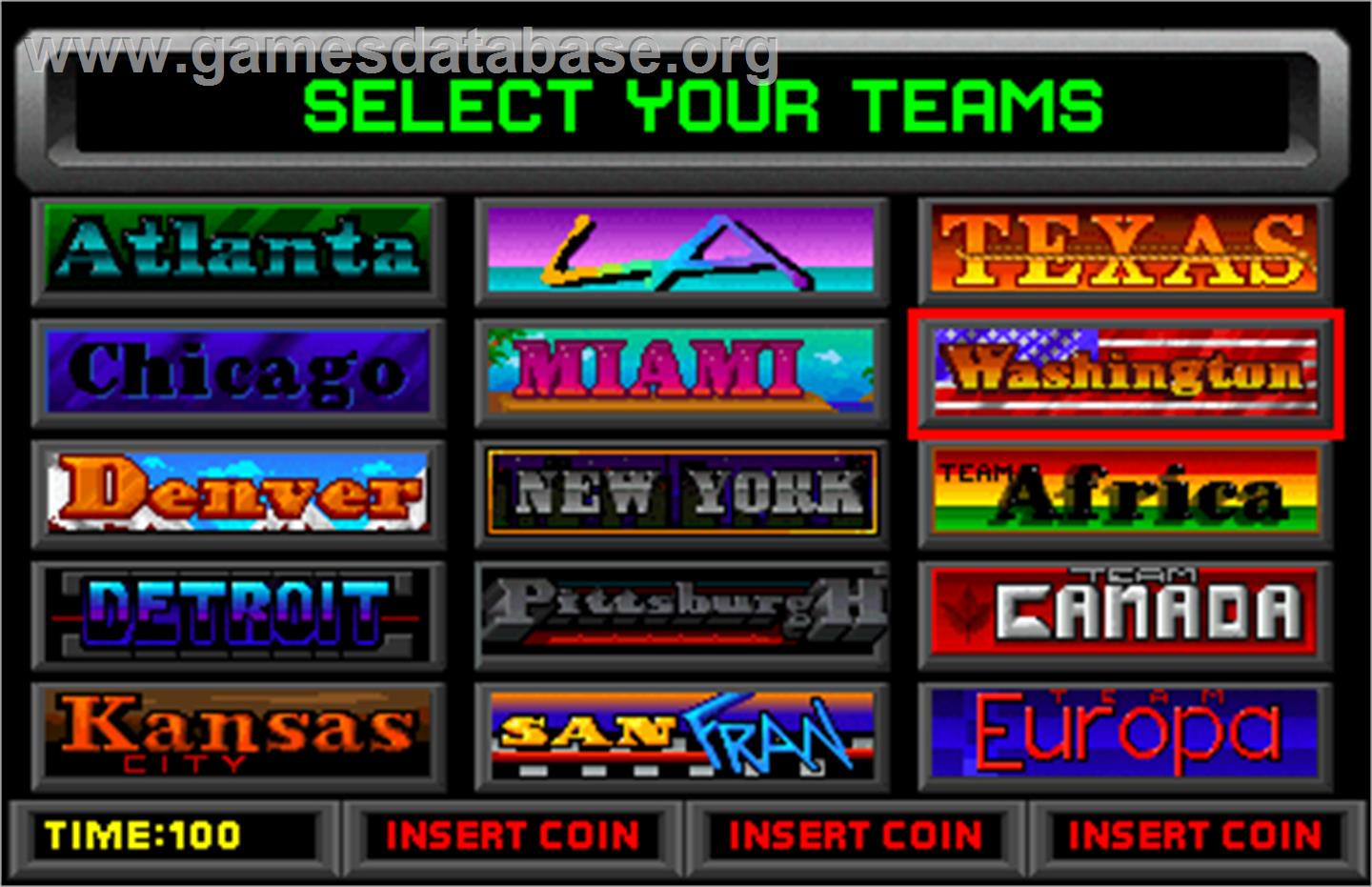 High Impact Football - Arcade - Artwork - Select Screen