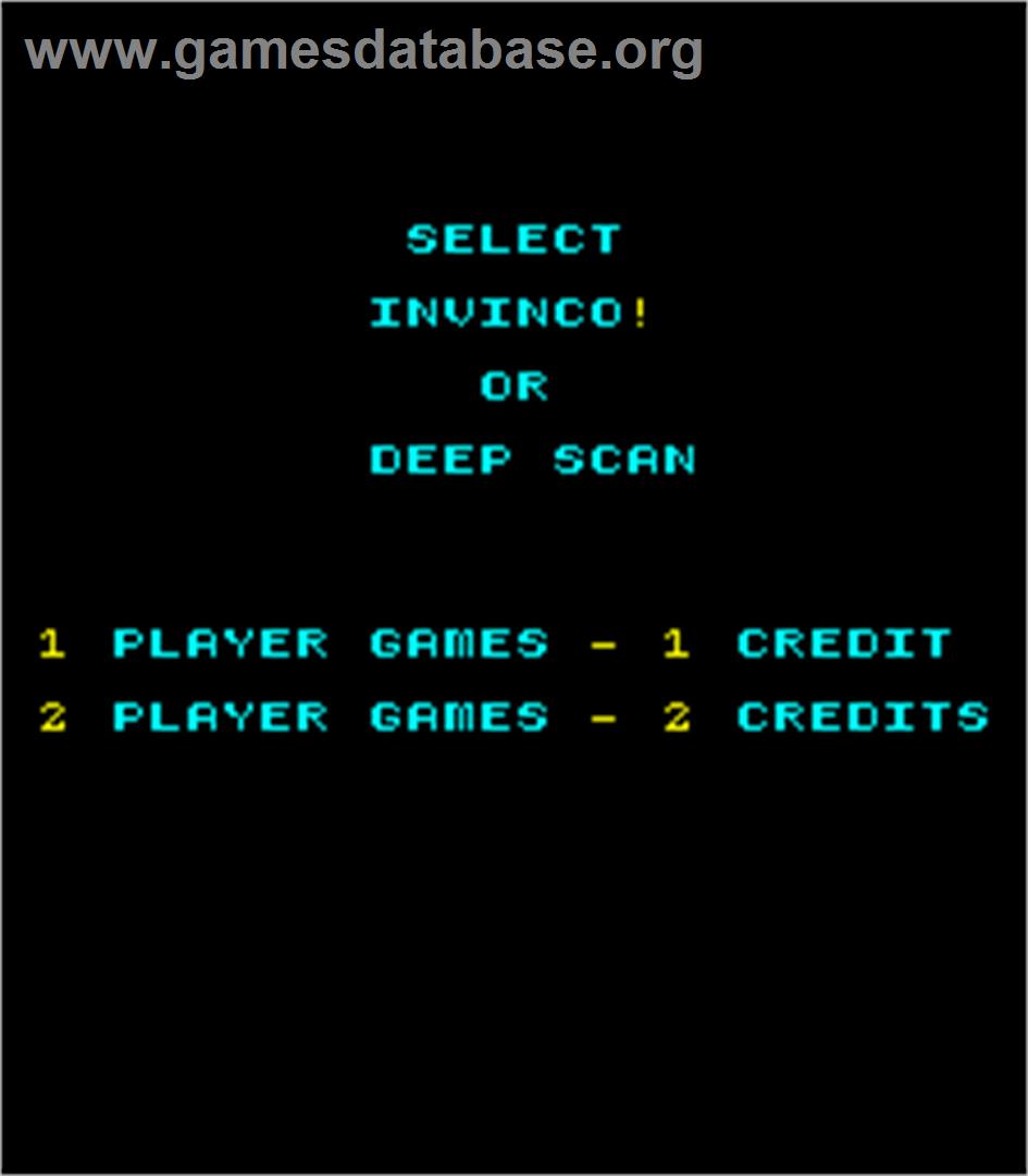 Invinco / Deep Scan - Arcade - Artwork - Select Screen