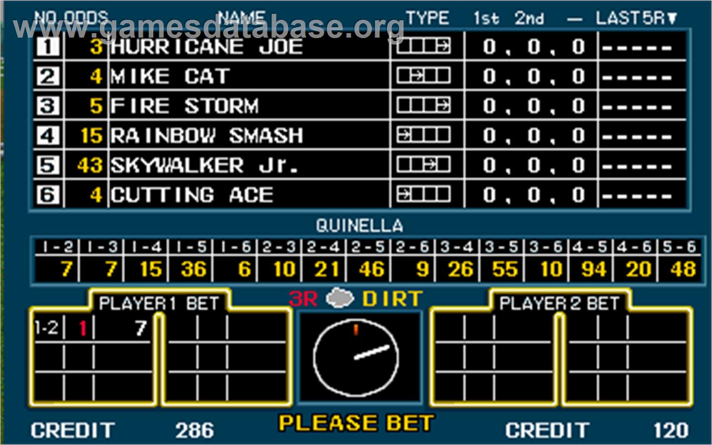 Jockey Club - Arcade - Artwork - Select Screen