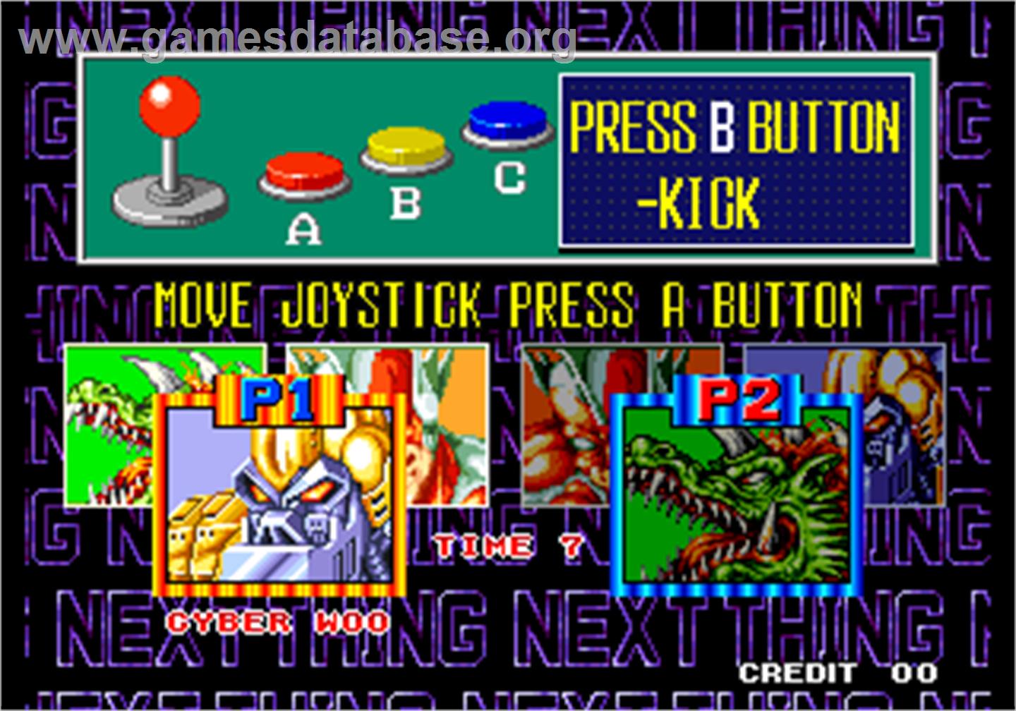 King of the Monsters 2 - The Next Thing - Arcade - Artwork - Select Screen