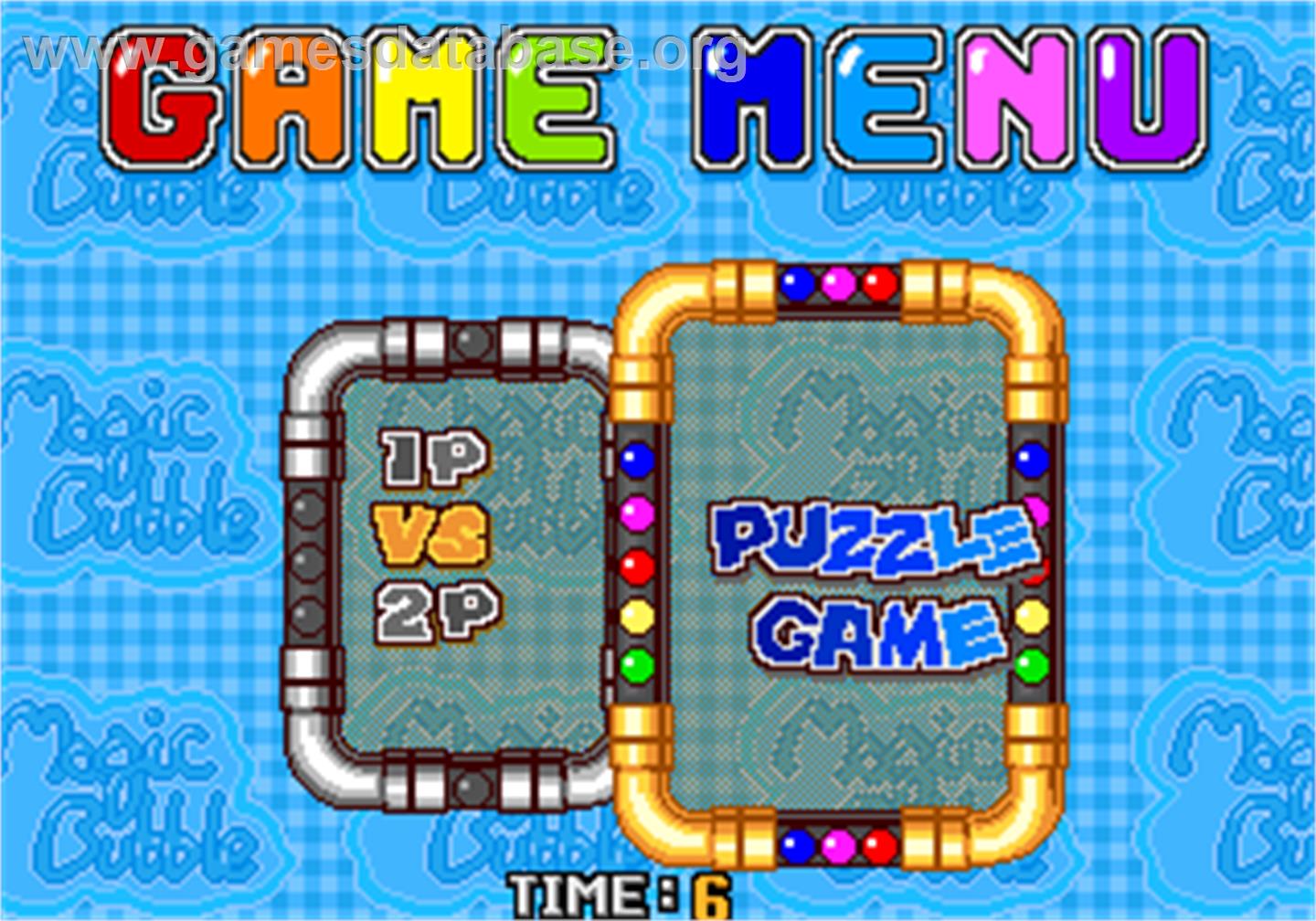 Magic Bubble - Arcade - Artwork - Select Screen