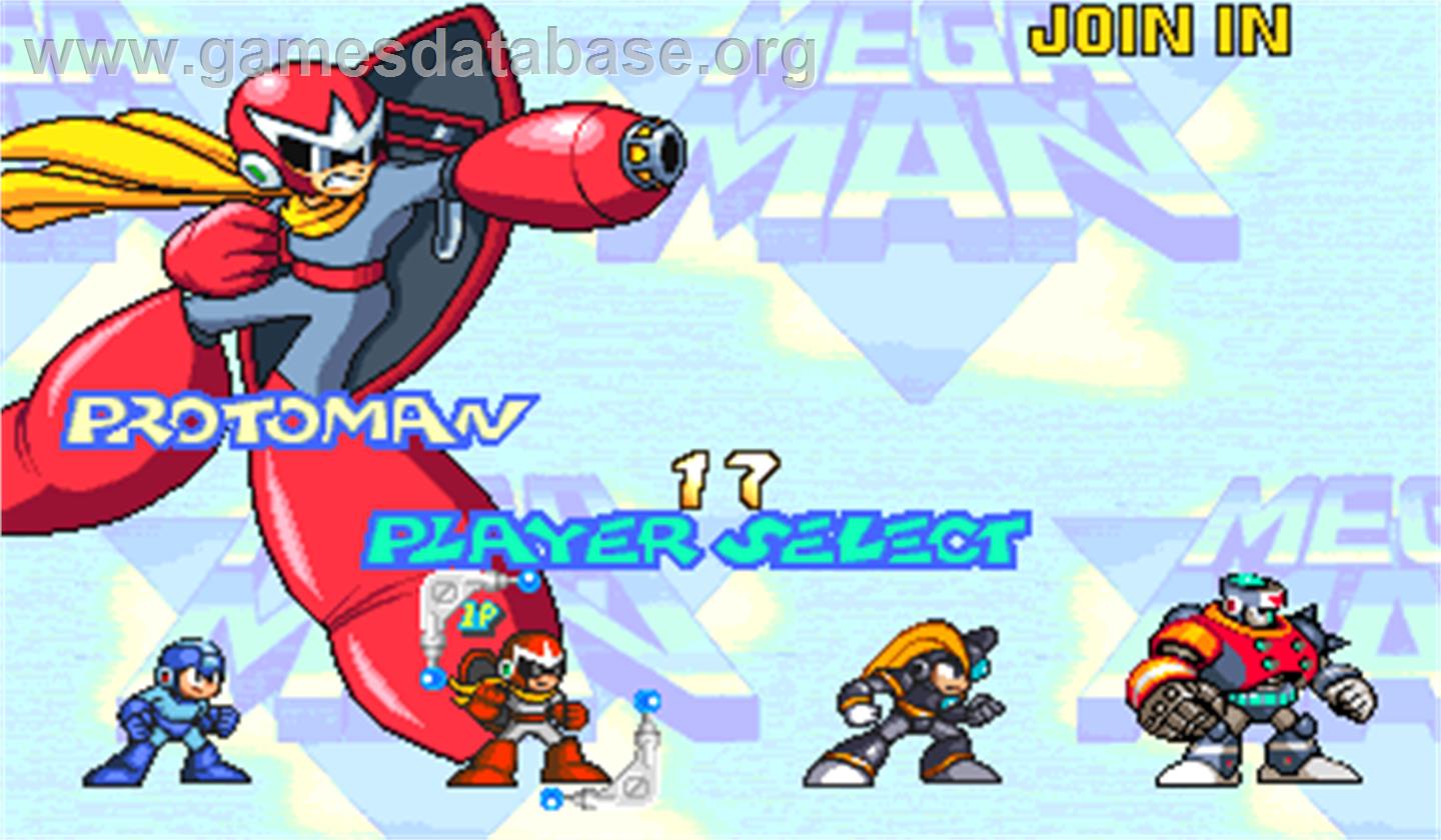 Mega Man 2: The Power Fighters - Arcade - Artwork - Select Screen