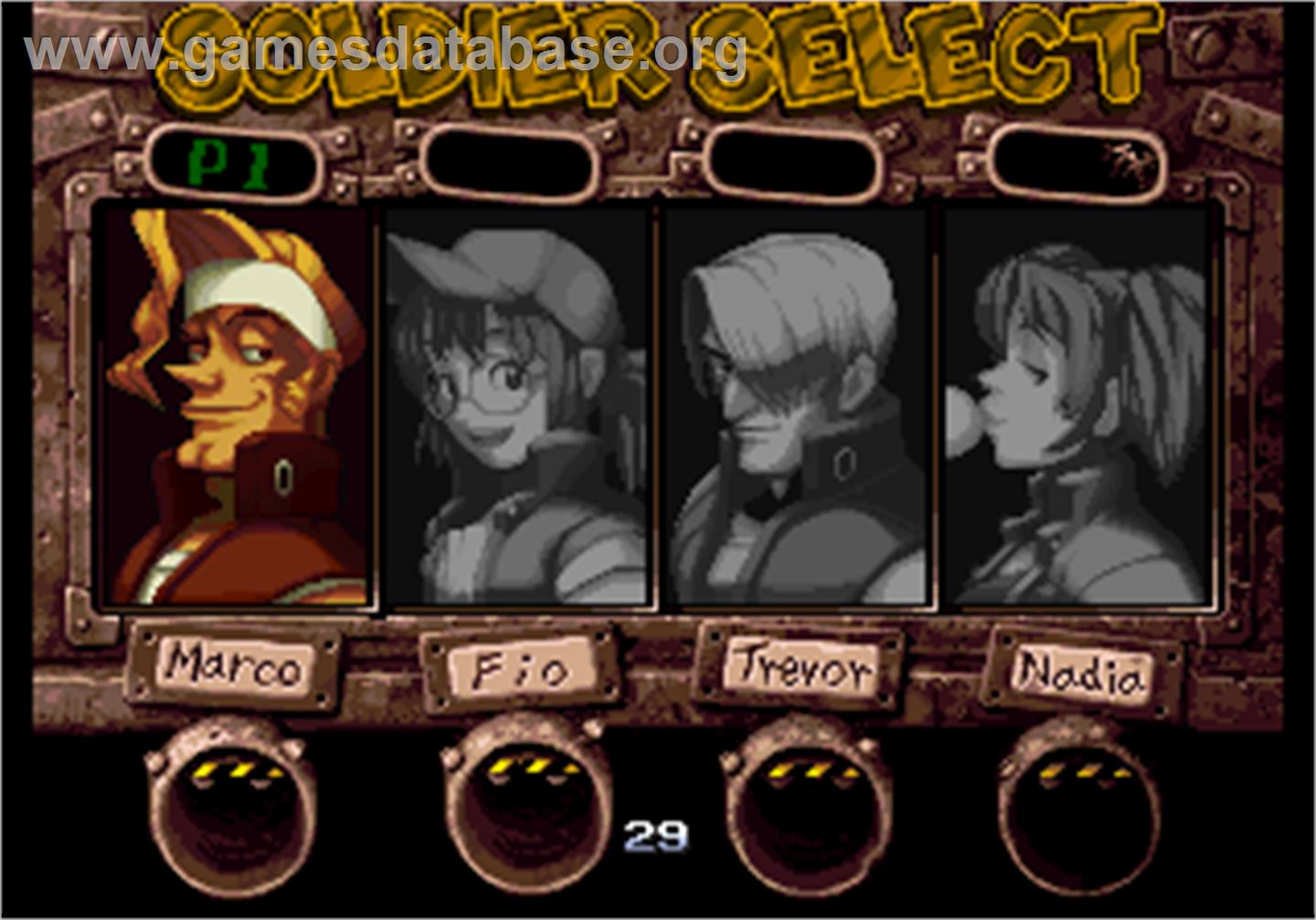 Metal Slug 4 - Arcade - Artwork - Select Screen